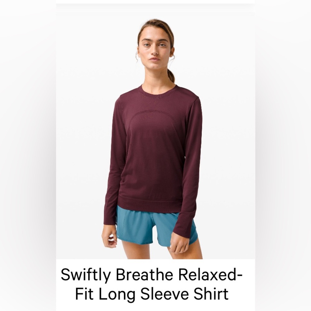 Lululemon swiftly breathe relaxed fit longsleeve. Size 8. Worn once.